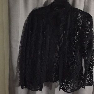 A lace cardigan